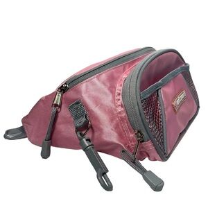Vintage EastSport Pastel Pink Gray Detail Waist Fanny Pack Unisex 90s Y2K Travel